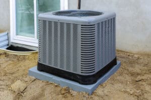 Air conditioning system outside of a residential residence