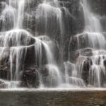 Waterfall racing down a mountain